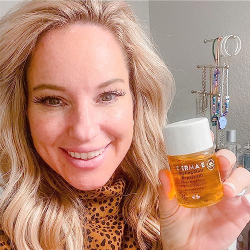 Derma E Hair Oil - Nourishing Scalp Treatment, Anti-Frizz & Breakage, 100% Vegan - 1 fl oz - Image 7