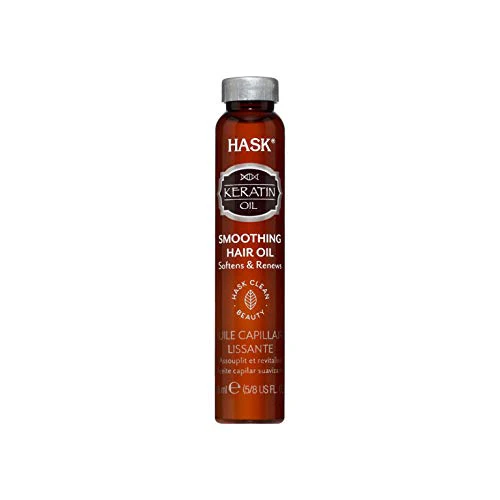 Hask Vials Hair Oil - Reduces Frizz, Adds Shine, Lightweight Keratin Treatment - 12 Pieces