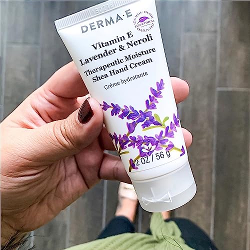 derma e Shea Hand Cream - Intense Moisture & Antioxidant Protection, Lavender & Neroli - 4oz - Image 3
