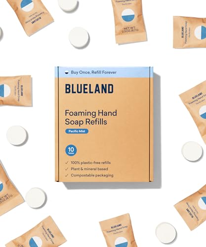 BLUELAND Foaming Hand Soap Tablets - Plant-Based, Hypoallergenic, Pacific Mist - 10 Pack - Image 2