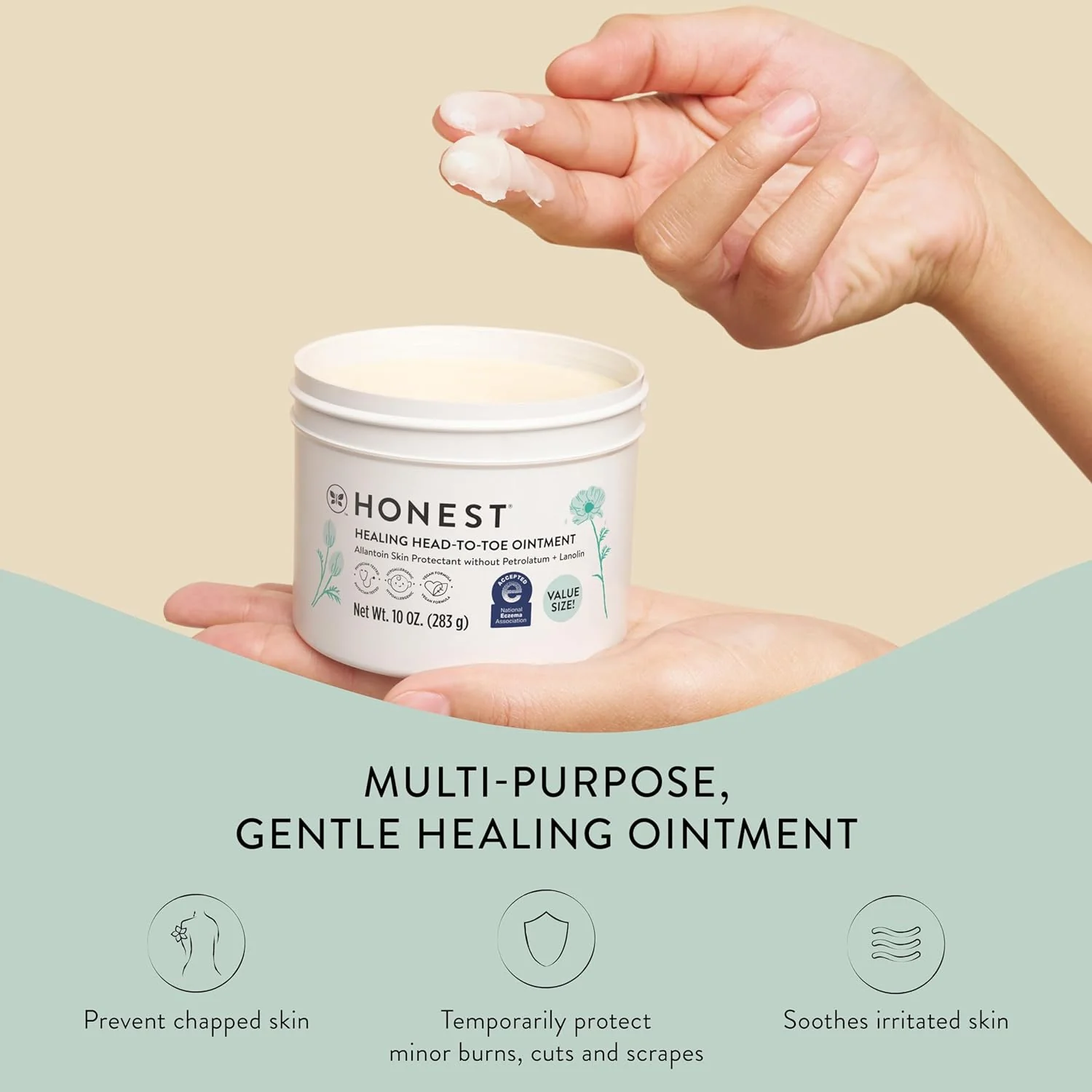 The Honest Company Head-To-Toe Ointment - Allantoin-Powered, Hypoallergenic, Vegan - 10 oz Value Size - Image 4