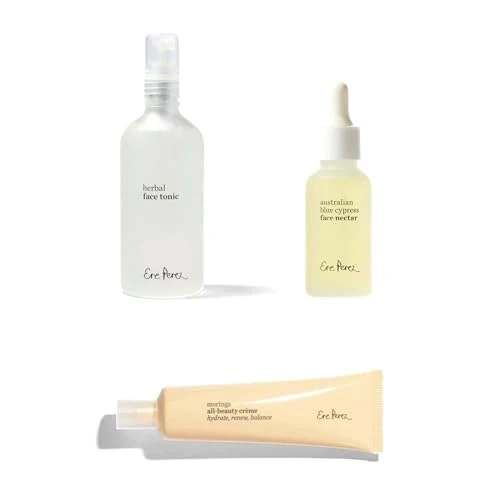 Ere Perez Skin Care Set - Hydrating Herbal Tonic & Nourishing Face Nectar, Vegan - 3 Step Routine