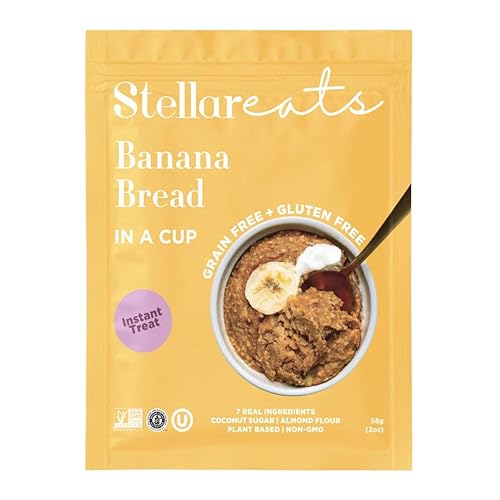Stellar Eats Instant Banana Bread Snack - 8g Protein, Plant-Based, Non-GMO - 8 Pack - Image 2