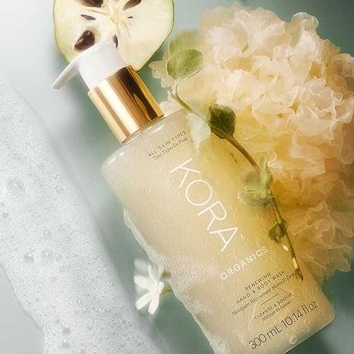 KORA Organics Body Wash - Hydrating Cleanser with Organic Botanicals, Rose Scent - 10.14 oz - Image 4