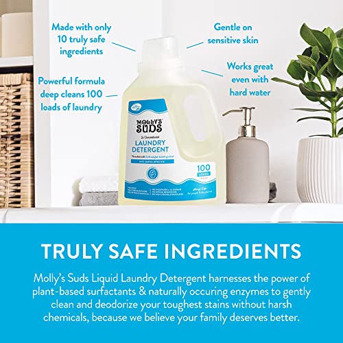 Molly's Suds Laundry Detergent & Wool Dryer Balls Bundle - Deep Clean, Gentle on Skin - 50oz - Image 5