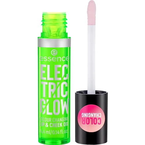 essence Lip & Cheek Stain - pH Reacting Color, Nourishing Peach Oil, Vegan - 0.27oz