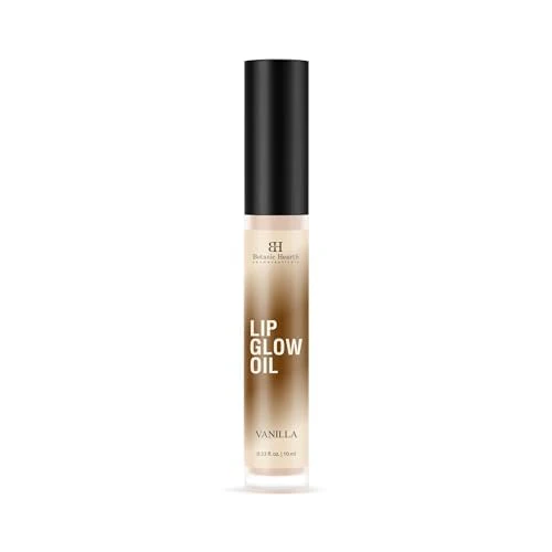 Botanic Hearth Lip Glow Oil - Hydrating Vanilla Lip Treatment, Cruelty-Free, 0.3fl oz