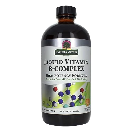 Nature's Answer Liquid Vitamin B-Complex - Boosts Energy & Nerve Health, Tangerine Flavor - 16oz
