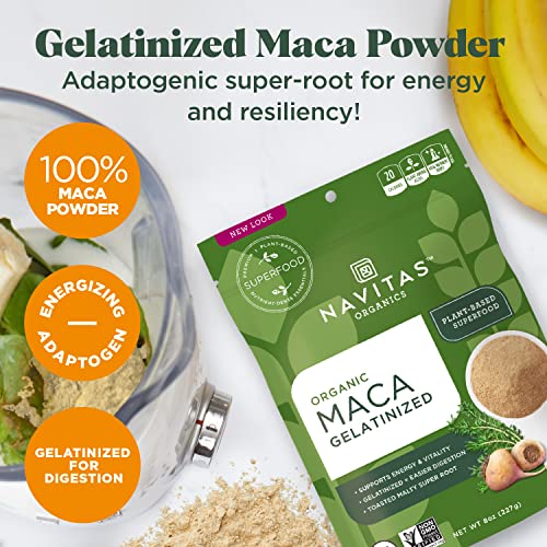 Navitas Organics Maca Gelatinized Powder - Energy & Vitality Support, Organic & Non-GMO - 16oz - Image 2