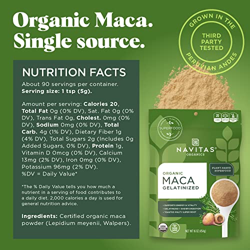 Navitas Organics Maca Gelatinized Powder - Energy & Vitality Support, Organic & Non-GMO - 16oz - Image 5