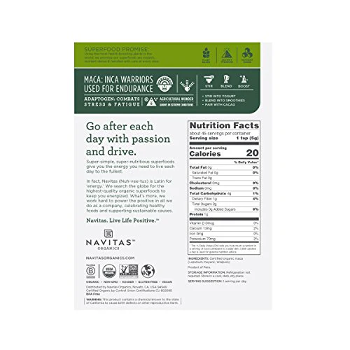 Navitas Organics Maca Powder - Organic, Non-GMO, Gluten-Free, Vegan - 8 oz Bag - Image 2