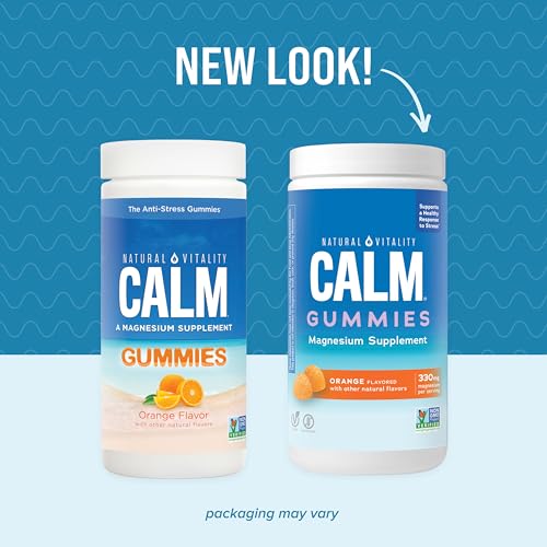 Natural Vitality Calm Magnesium Citrate Gummies - Stress Relief, Vegan & Non-GMO, Orange - 240 Count - Image 2