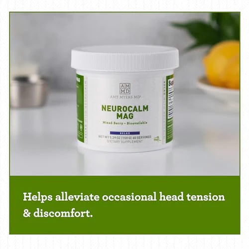 NeuroCalm Magnesium Powder by Dr. Amy Myers - Supports Brain Health & Sleep - 60 Servings - Image 2