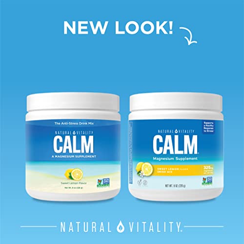 Natural Vitality Calm Magnesium Supplement - Supports Mood & Stress Relief, Sweet Lemon - 8 oz - Image 2