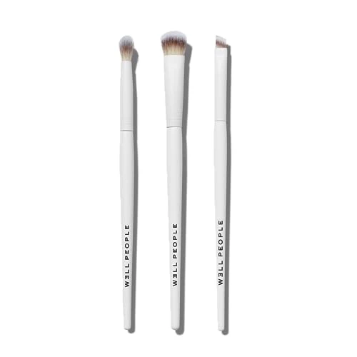 Well People Makeup Brush Set - Flawless Eye Looks, Cruelty-Free Bristles - 3 Essential Brushes