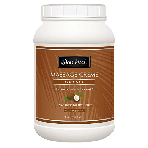 Bon Vital' Massage Oil - Intensive Moisturizer, 100% Pure Coconut Oil, Non-Greasy - 1 Gal