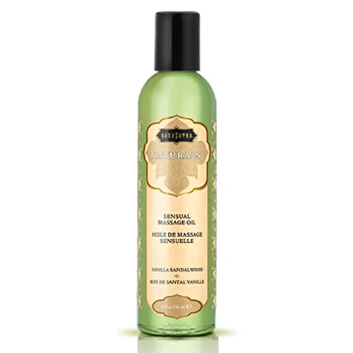 KAMA SUTRA Naturals Massage Oil - Nourishing Vanilla Sandalwood Bliss, Non-Greasy - 8 fl oz