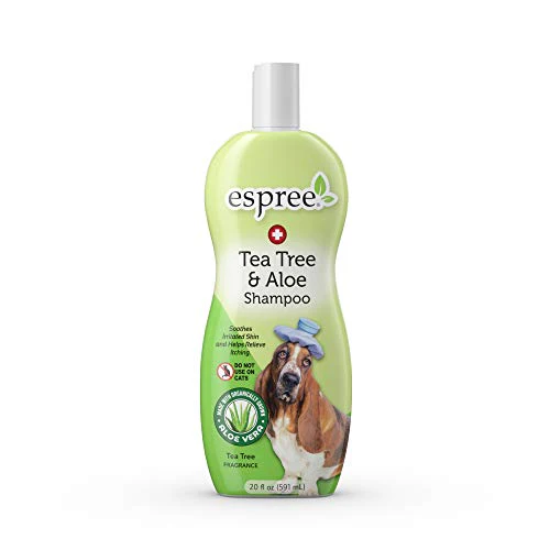 Espree Tea Tree & Aloe Shampoo - Relieves Itching, Promotes Healing, 100% Organic Aloe - 20oz