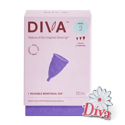 DIVA Cup Menstrual Cup - Medical Grade Silicone, 12-Hour Wear, Ideal for First-Time Users - Image 3