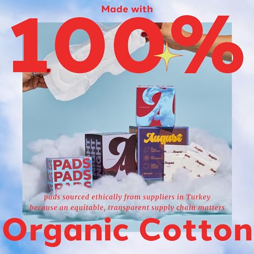 August Menstrual Pads - Organic Cotton, Hypoallergenic, Super Absorbent - 32 Count - Image 4