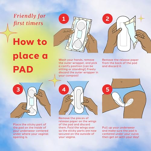 August Organic Menstrual Pads - Super Absorbent, Hypoallergenic, Compostable Wrappers - 32 Pads - Image 4