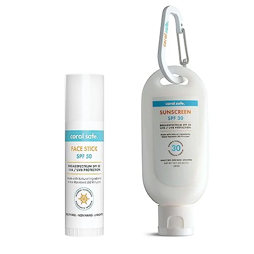 Coral Safe Mineral Sunscreen - Reef Safe, Biodegradable, Zinc-Based, Travel Size 3oz