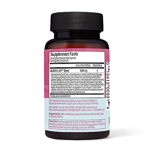 Maharishi Ayurveda Blissful Joy Herbal Supplement - Mood Booster for Stress Relief, 60 Tablets - Image 2