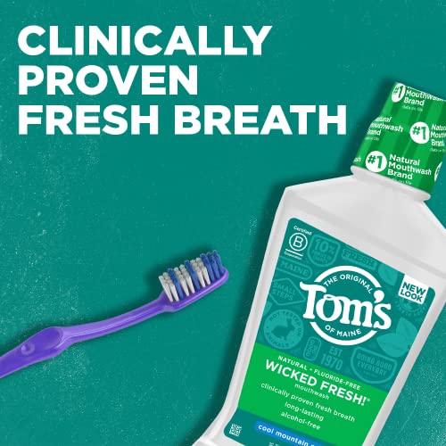 Tom's of Maine Mouthwash - Long-Lasting Fresh Breath, Cool Mountain Mint - 16 oz - Image 2