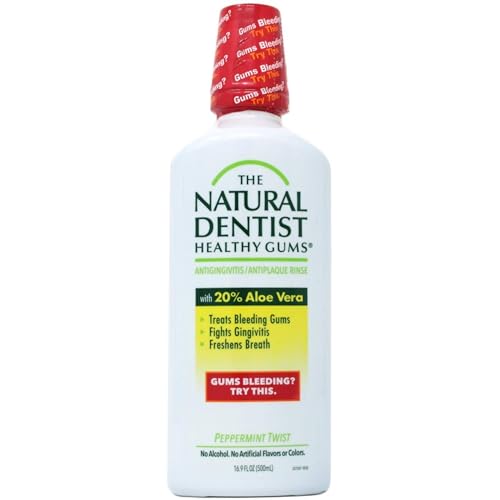 The Natural Dentist Mouthwash - Antigingivitis, Minty Fresh, Alcohol-Free - 16.9 Fl Oz (Pack of 2)