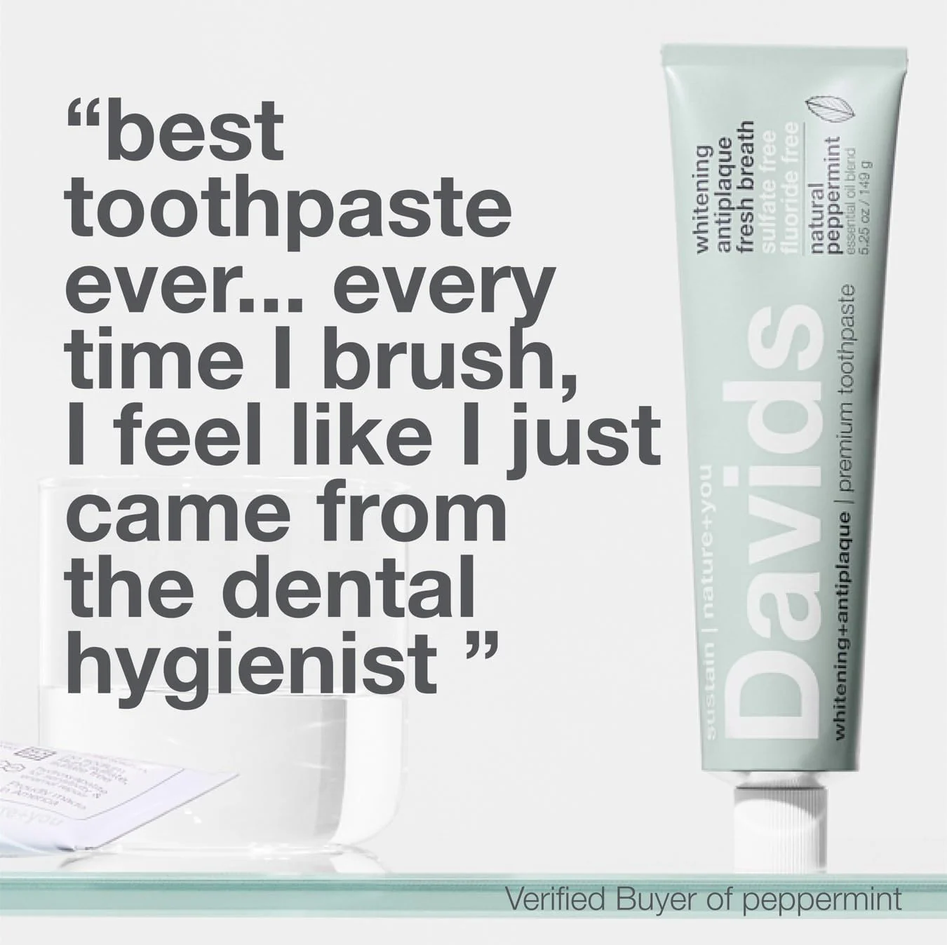 Davids Natural Toothpaste - Whitening & Antiplaque, Fluoride-Free, EWG Verified, 5.25oz - Image 6