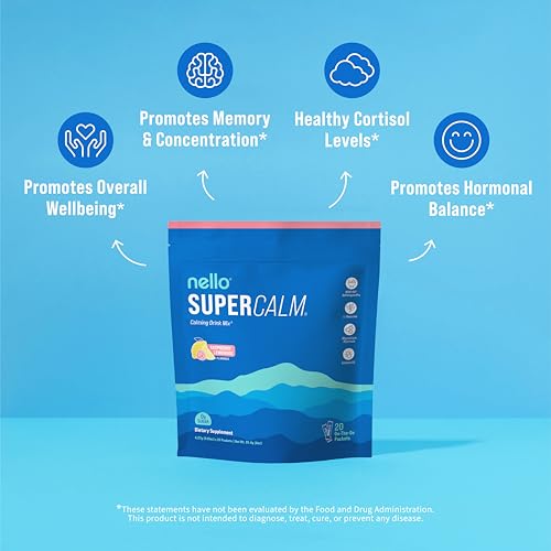 Nello Supercalm Powdered Drink Mix - Promotes Relaxation & Focus, Raspberry Lemonade - 20 Ct - Image 2