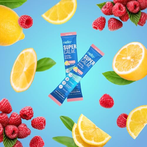 Nello Supercalm Powdered Drink Mix - Promotes Relaxation & Focus, Raspberry Lemonade - 20 Ct - Image 4