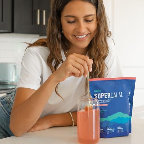 Nello Supercalm Powdered Drink Mix - Promotes Relaxation & Focus, Raspberry Lemonade - 20 Ct - Image 5