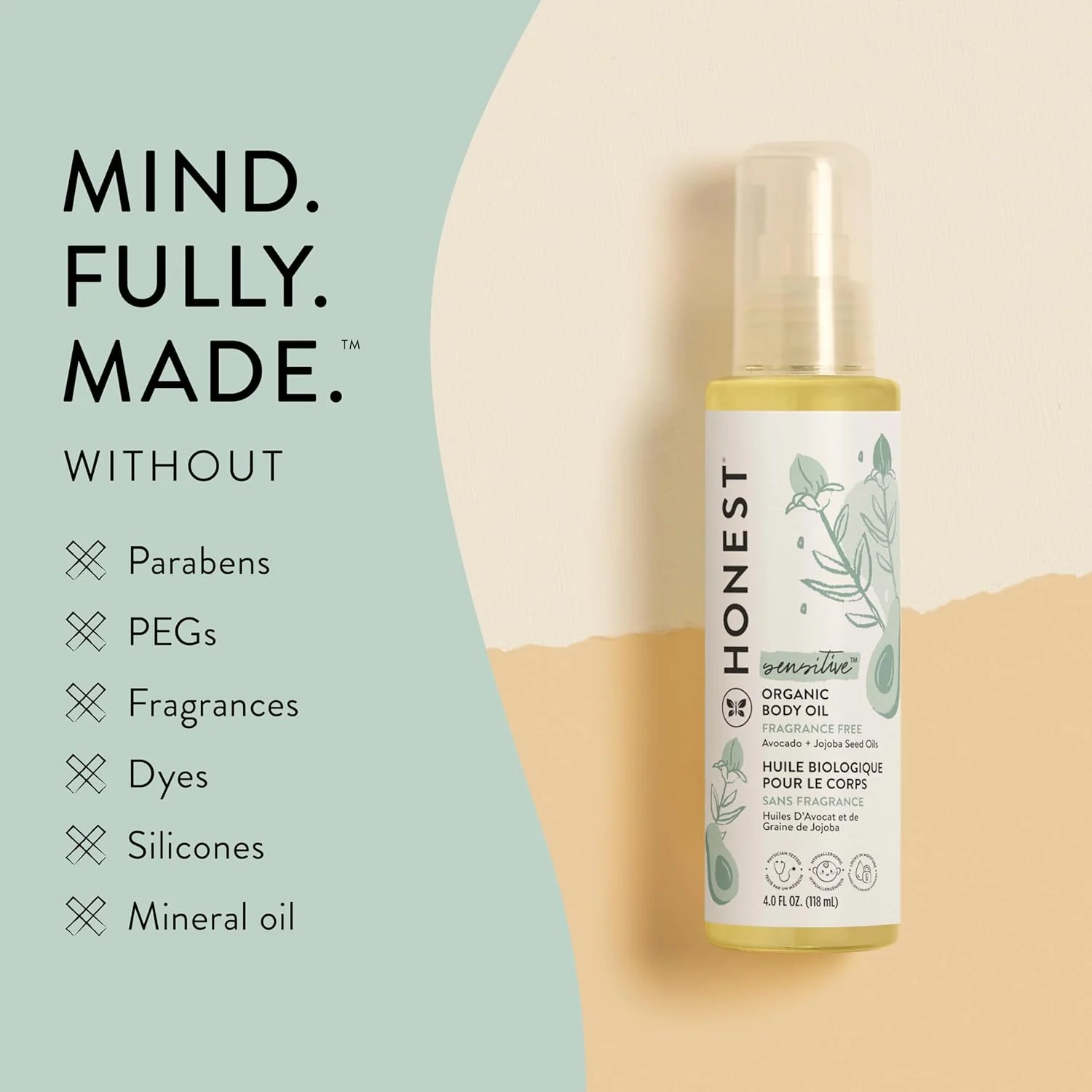 The Honest Company Body Oil - Soothes Dry Skin, Plant-Based, Hypoallergenic - 4 fl oz - Image 5