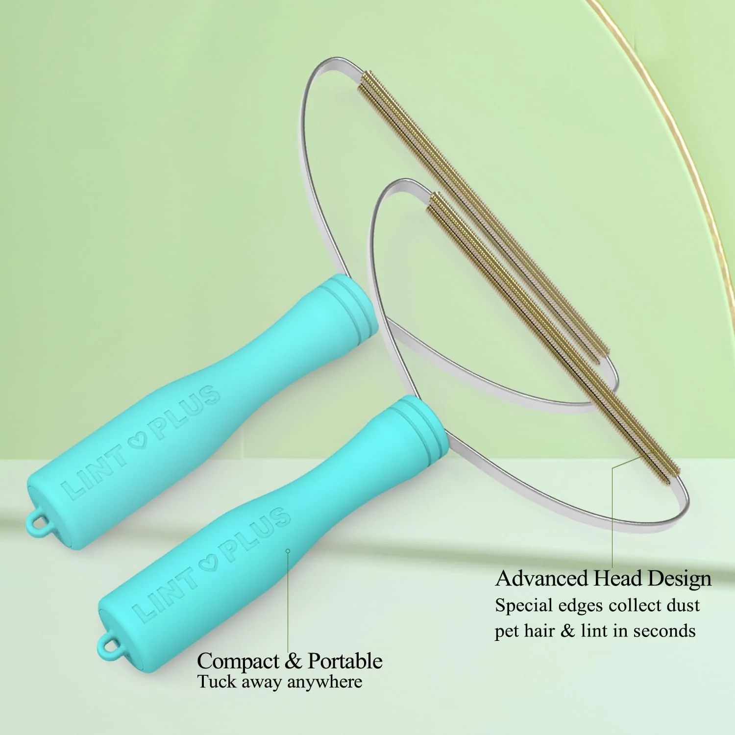 LintPlus Pet Hair Remover Tool - Efficient Multi-Fabric Cleaner, Reusable Copper Blade - 2X - Image 3