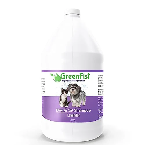 GreenFist Pet Shampoo for Dogs & Cats - Intense Cleaning, Lavender Scent, 1 Gallon