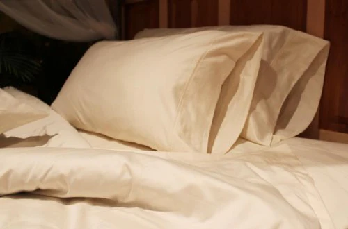 Organic 300 Thread Count Pillow Case - Soft & Breathable, Certified Organic Cotton - Queen - Image 2