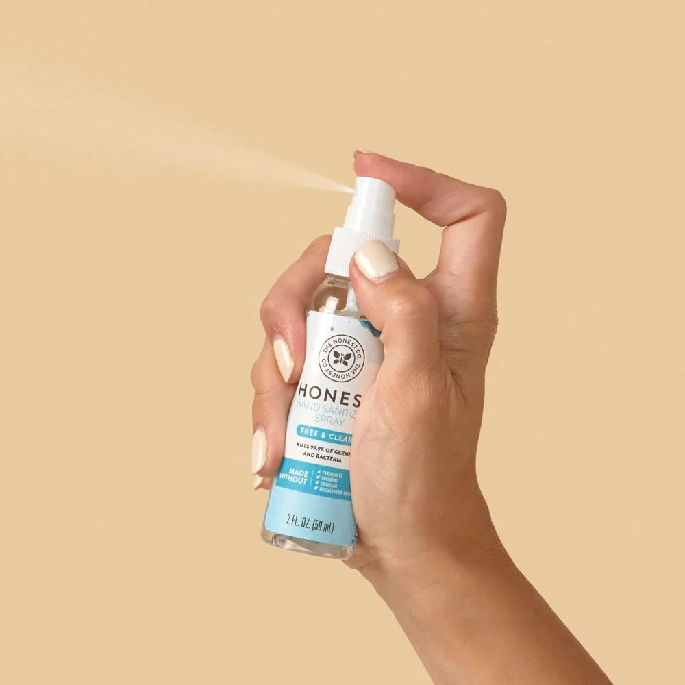 The Honest Company Hand Sanitizer Spray - Kills 99.9% Germs, Hypoallergenic, Moisturizing - 4x2fl oz - Image 2