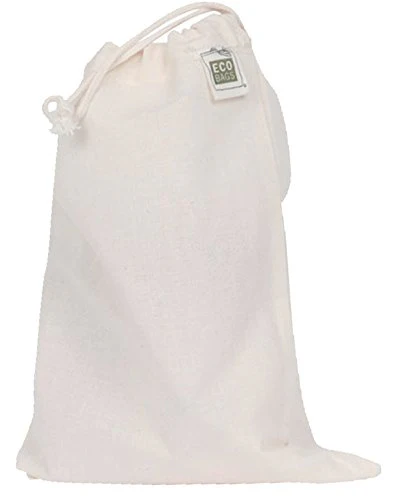 Ecobags Reusable Produce Bag Set - 100% Natural Cotton, Fair Wage Certified - 3 Medium Bags - Image 2