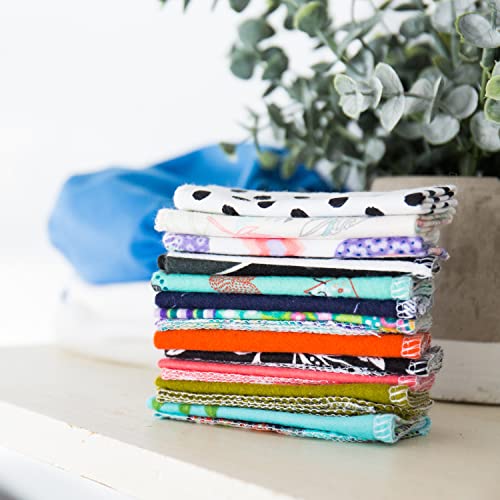 Marley's Monsters Reusable Cloth Wipes - Soft, Absorbent Cotton, Washable - 24 Pack, Surprise Prints - Image 4