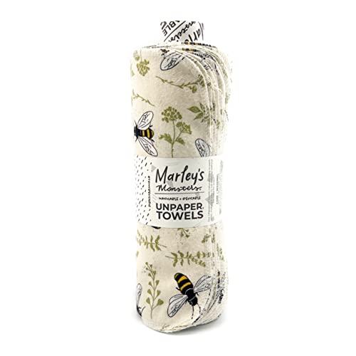 Marley's Monsters UNpaper Towels - Reusable, Durable Cotton, High Absorbency - 24 Count Roll - Image 2