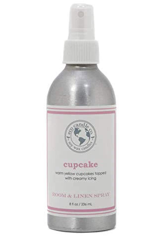 Eco Candle Co. Room & Linen Spray - Cupcake Scent, All Natural, Recycled Aluminum - 8oz