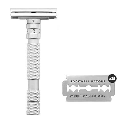 Rockwell Razors T2 Safety Razor - Infinite Settings, 25 Recyclable Blades, Metal Design - Image 2