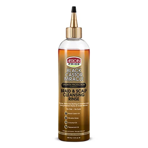 African Pride Scalp Treatment - Detoxifies & Soothes, Enriched with Black Castor Oil - 12oz