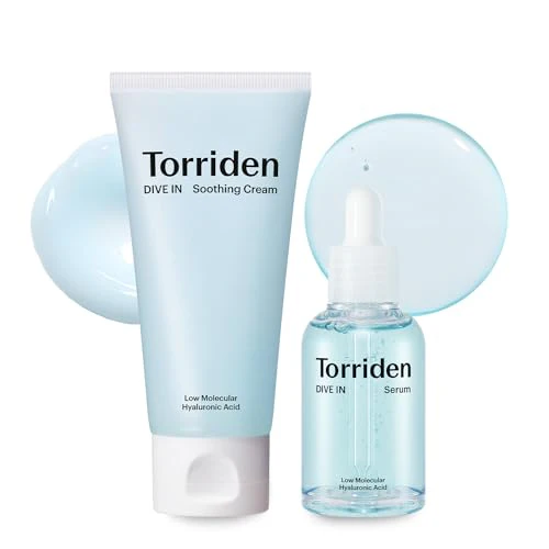 Torriden Skin Care Set - Deep Hydration, Vegan & Cruelty-Free, 1.69 fl.oz. Serum + 3.38 fl.oz. Cream