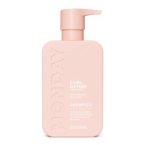 MONDAY HAIRCARE Curl Define Shampoo - Nourishes Curls, Tames Frizz, 100% Recyclable - 12oz