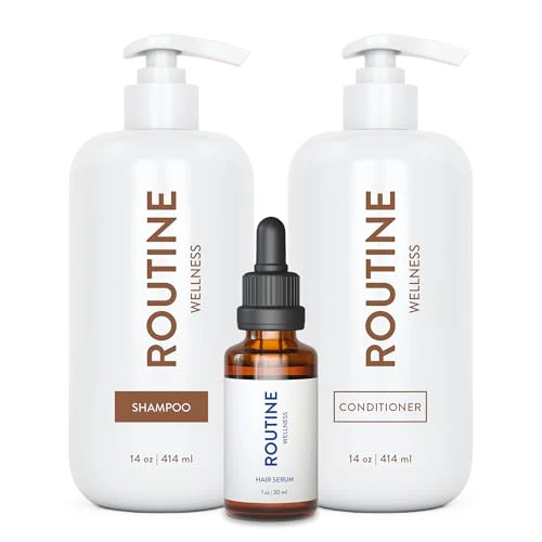 Routine Wellness Shampoo & Conditioner Set - Strengthens Thinning Hair, Vegan - Lilac & Gardenia - Image 2