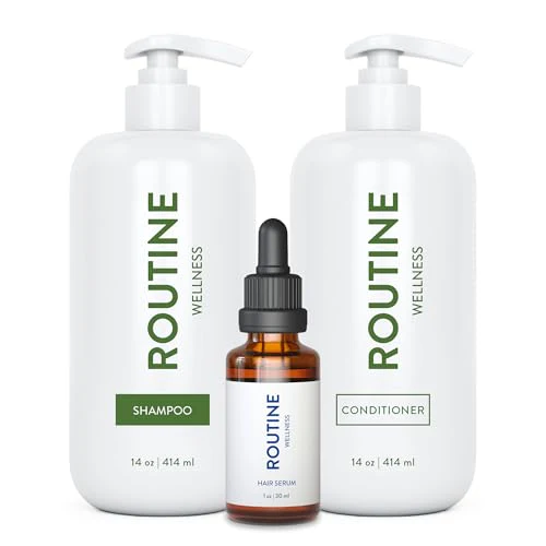Routine Wellness Shampoo & Conditioner Set - Strengthens Thinning Hair, Vegan - Lilac & Gardenia - Image 3