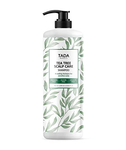 TADA BEAUTY Shampoo - Moisture Restoring for Color Treated Hair, Tea Tree & Green Tea - 1000ml