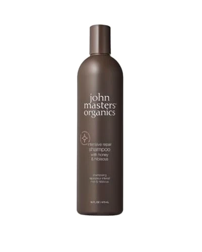 John Masters Organics Shampoo - Strengthens Damaged Hair, Hydrating Honey & Hibiscus - 16oz